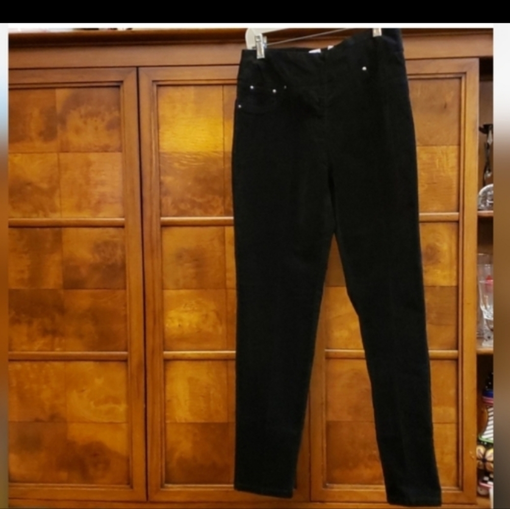 Ruby Rd. Women's Black Corduroy Pants Size 4P